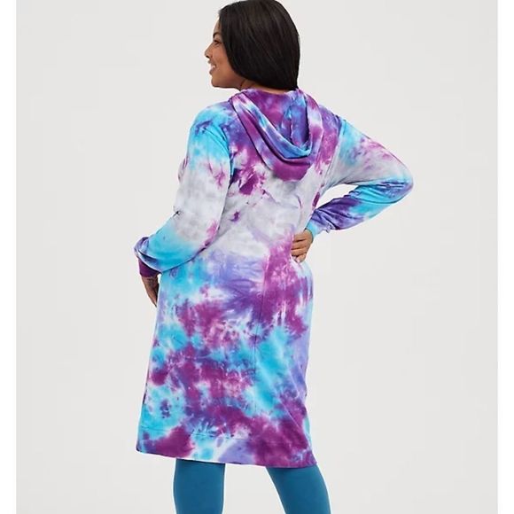 Torrid Tie Dye Hoodie Dress - Picture 3 of 6